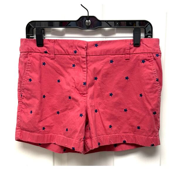 Cambridge Dry Goods Shorts, Red Blue Stars, Short Chino, Women's Size 4 - Picture 1 of 5